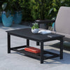 Black Poly Resin Adirondack Coffee Table