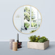 20x20 Aluminum Metal Round Framed Silver-Backed Mirror