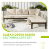 Modern 5-Person Outdoor Seating Group with Cushions