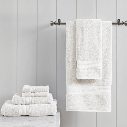 Certified Organic 6-Piece Bath Towel Set, White