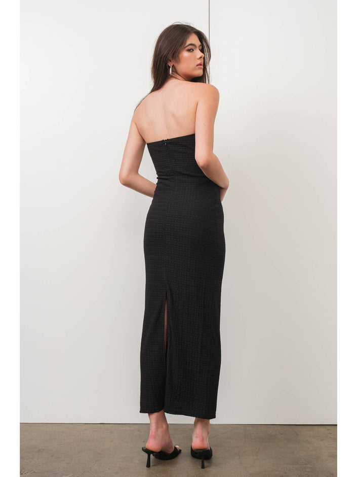 Peekaboo Strapless Maxi Dress