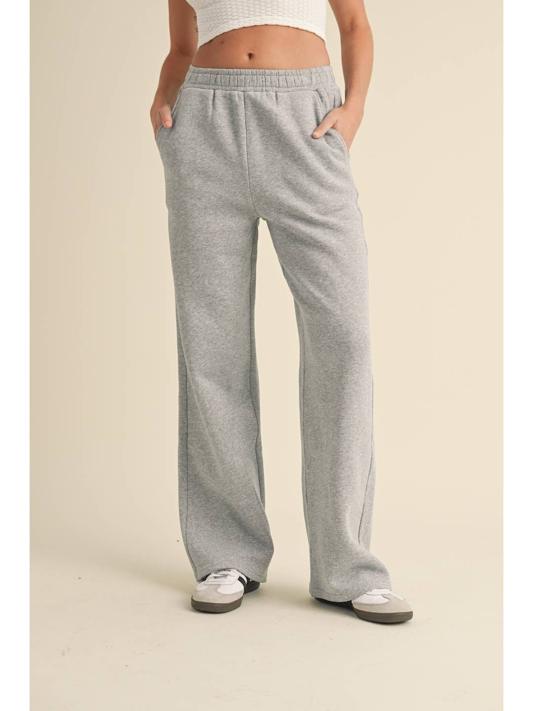 Cozy Fleece Wide Leg Sweatpants