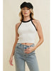 Color Contrast Halter Top