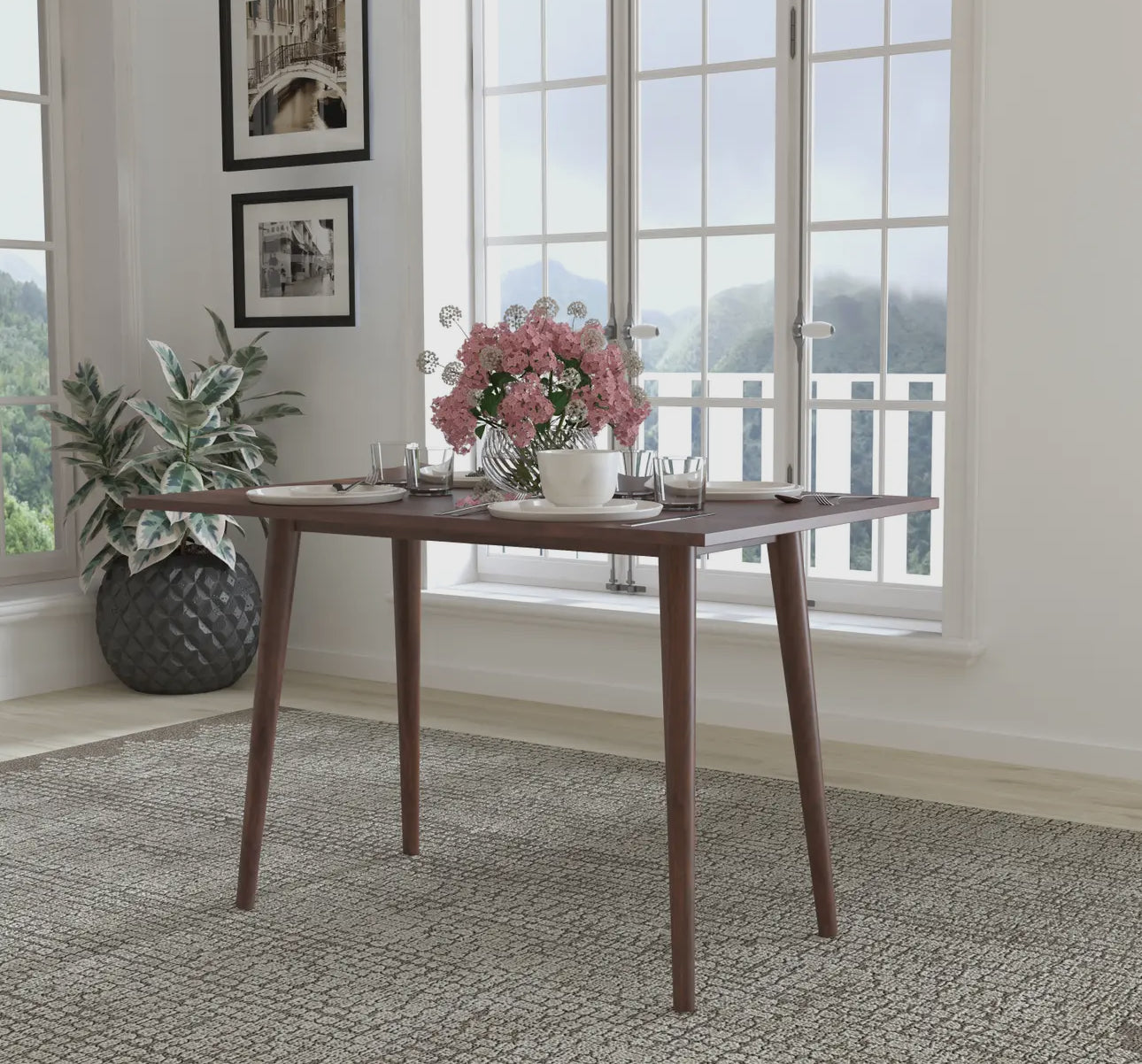 Mid Century Modern Farmhouse Dining Room Table